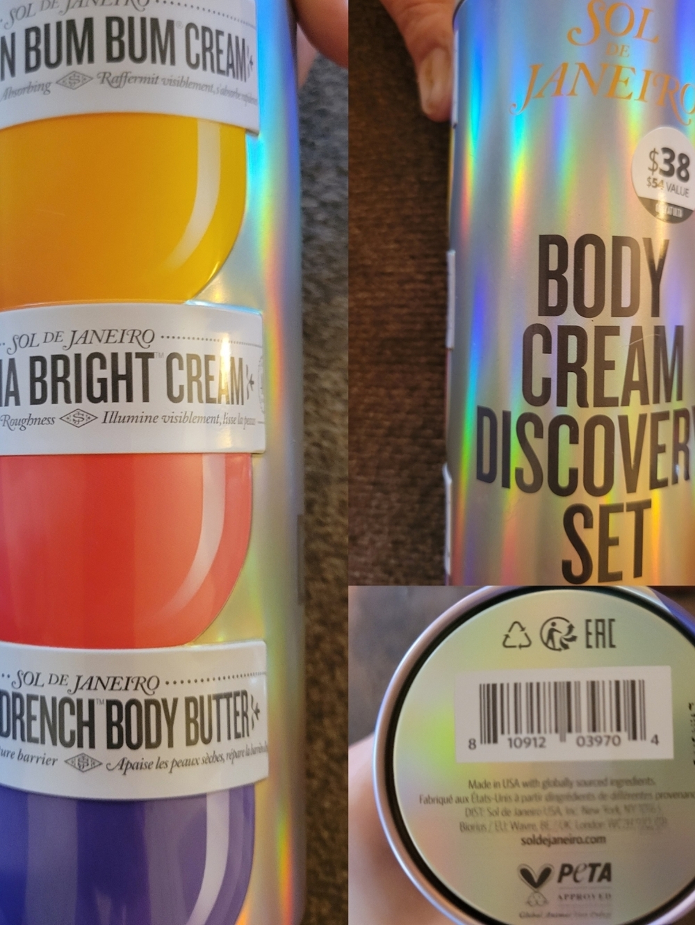 3PC🍦Body Need🍦BNIB LE Sol De Janeiro 3PC BODY CREAM DISCOVERY Set!$38Retail!!